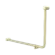 Mecca Care 32mm DDA Accessible Toilet 90 Degree Bent Tube Grab Rail 600X1000mm Brushed Gold