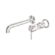 Zen SS316L Wall Basin/Bath Mixer Separate Back Plate 185mm Spout Trim Kits Only Brushed Nickel