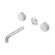 Serenity Wall Basin Set 160mm Spout With Carrara Handle Trim Kit Only Brushed Nickel