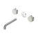 Serenity Wall Basin Set 160mm Spout With Rome Travertine Handle Trim Kit Only Chrome