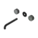 Serenity Wall Basin Set 185mm Spout With Verde Alpi Handle Trim Kit Only Matte Black