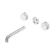 Serenity Wall Basin Set 185mm Spout With Arabescato Corchia Handle Trim Kit Only Brushed Nickel