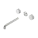 Serenity Wall Basin Set 220mm Spout With Carrara Handle Trim Kit Only Brushed Nickel