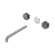 Serenity Wall Basin Set 220mm Spout With Verde Alpi Handle Trim Kit Only Chrome