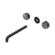 Serenity Wall Basin Set 220mm Spout With Verde Alpi Handle Trim Kit Only Matte Black