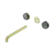 Serenity Wall Basin Set 220mm Spout With Verde Alpi Handle Trim Kit Only Brushed Gold