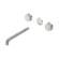 Serenity Wall Basin Set 220mm Spout With Rome Travertine Handle Trim Kit Only Chrome