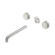 Serenity Wall Basin Set 220mm Spout With Rome Travertine Handle Trim Kit Only Brushed Nickel