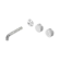 Serenity Wall Basin Set 160mm Offset Spout With Carrara Handle Trim Kit Only Brushed Nickel