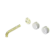 Serenity Wall Basin Set 160mm Offset Spout With Carrara Handle Trim Kit Only Brushed Gold