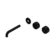 Serenity Wall Basin Set 160mm Offset Spout With Metal Handle Trim Kit Only Matte Black