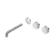 Serenity Wall Basin Set 185mm Offset Spout With Carrara Handle Trim Kit Only Chrome