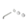 Serenity Wall Basin Set 185mm Offset Spout With Carrara Handle Trim Kit Only Brushed Nickel