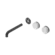 Serenity Wall Basin Set 185mm Offset Spout With Carrara Handle Trim Kit Only Gun Metal