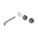 Serenity Wall Basin Set 185mm Offset Spout With Verde Alpi Handle Trim Kit Only Chrome