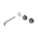 Serenity Wall Basin Set 185mm Offset Spout With Verde Alpi Handle Trim Kit Only Brushed Nickel