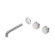 Serenity Wall Basin Set 185mm Offset Spout With Rome Travertine Handle Trim Kit Only Chrome
