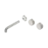 Serenity Wall Basin Set 185mm Offset Spout With Rome Travertine Handle Trim Kit Only Brushed Nickel