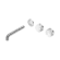 Serenity Wall Basin Set 185mm Offset Spout With Arabescato Corchia Handle Trim Kit Only Chrome