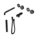Serenity Progressive Shower System With Spout With Verde Alpi Handle And Slim Shower Trim Kit Only Matte Black