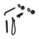 Serenity Progressive Shower System With Spout With Metal Handle And Slim Shower Trim Kit Only Matte Black