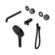 Serenity Progressive Shower System With Spout With Verde Alpi Handle And Serenity Hand Shower Trim Kit Only Matte Black
