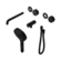 Serenity Progressive Shower System With Spout With Metal Handle And Serenity Hand Shower Trim Kit Only Matte Black