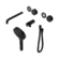 Serenity Progressive Shower System With Spout With Marquina Black Handle And Serenity Hand Shower Trim Kit Only Matte Black