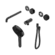 Serenity Progressive Shower System With Spout With Marquina Black Handle And Serenity Hand Shower Trim Kit Only Gun Metal