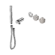 Serenity Progressive Shower System With Rome Travertine Handle And Slim Shower Trim Kit Only Chrome