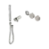 Serenity Progressive Shower System With Rome Travertine Handle And Slim Shower Trim Kit Only Brushed Nickel