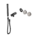 Serenity Progressive Shower System With Rome Travertine Handle And Slim Shower Trim Kit Only Gun Metal