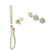 Serenity Progressive Shower System With Rome Travertine Handle And Slim Shower Trim Kit Only Brushed Gold