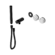 Serenity Progressive Shower System With Arabescato Corchia Handle And Slim Shower Trim Kit Only Matte Black