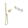 Serenity Progressive Shower System With Arabescato Corchia Handle And Slim Shower Trim Kit Only Brushed Gold