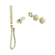 Serenity Progressive Shower System With Metal Handle And Slim Shower Trim Kit Only Brushed Gold