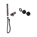 Serenity Progressive Shower System With Marquina Black Handle And Slim Shower Trim Kit Only Brushed Bronze