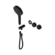 Serenity Progressive Shower System With Marquina Black Handle And Serenity Hand Shower Trim Kit Only Matte Black