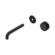 Serenity Progressive Wall Basin Mixer 160mm Spout With Marquina Black Handle Trim Kit Only Matte Black