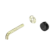 Serenity Progressive Wall Basin Mixer 160mm Spout With Marquina Black Handle Trim Kit Only Brushed Gold