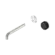 Serenity Progressive Wall Basin Mixer 185mm Spout With Marquina Black Handle Trim Kit Only Brushed Nickel