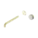 Serenity Progressive Wall Basin Mixer 220mm Spout With Rome Travertine Handle Trim Kit Only Brushed Gold