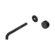 Serenity Progressive Wall Basin Mixer 220mm Spout With Marquina Black Handle Trim Kit Only Matte Black