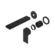 Bianca Wall Basin/Bath Mixer Separate Back Plate 187mm Trim Kits Only Matte Black