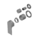 Bianca Shower Mixer With Diverter Separate Back Plate Trim Kits Only Gun Metal