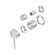 Dolce Shower Mixer With Diverter Separate Back Plate Trim Kits Only Brushed Nickel