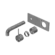 Mecca Wall Basin/Bath Mixer Handle Up 160mm Trim Kits Only Gun Metal