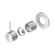 Mecca Shower Mixer Handle Up 80mm Plate Trim Kits Only Chrome