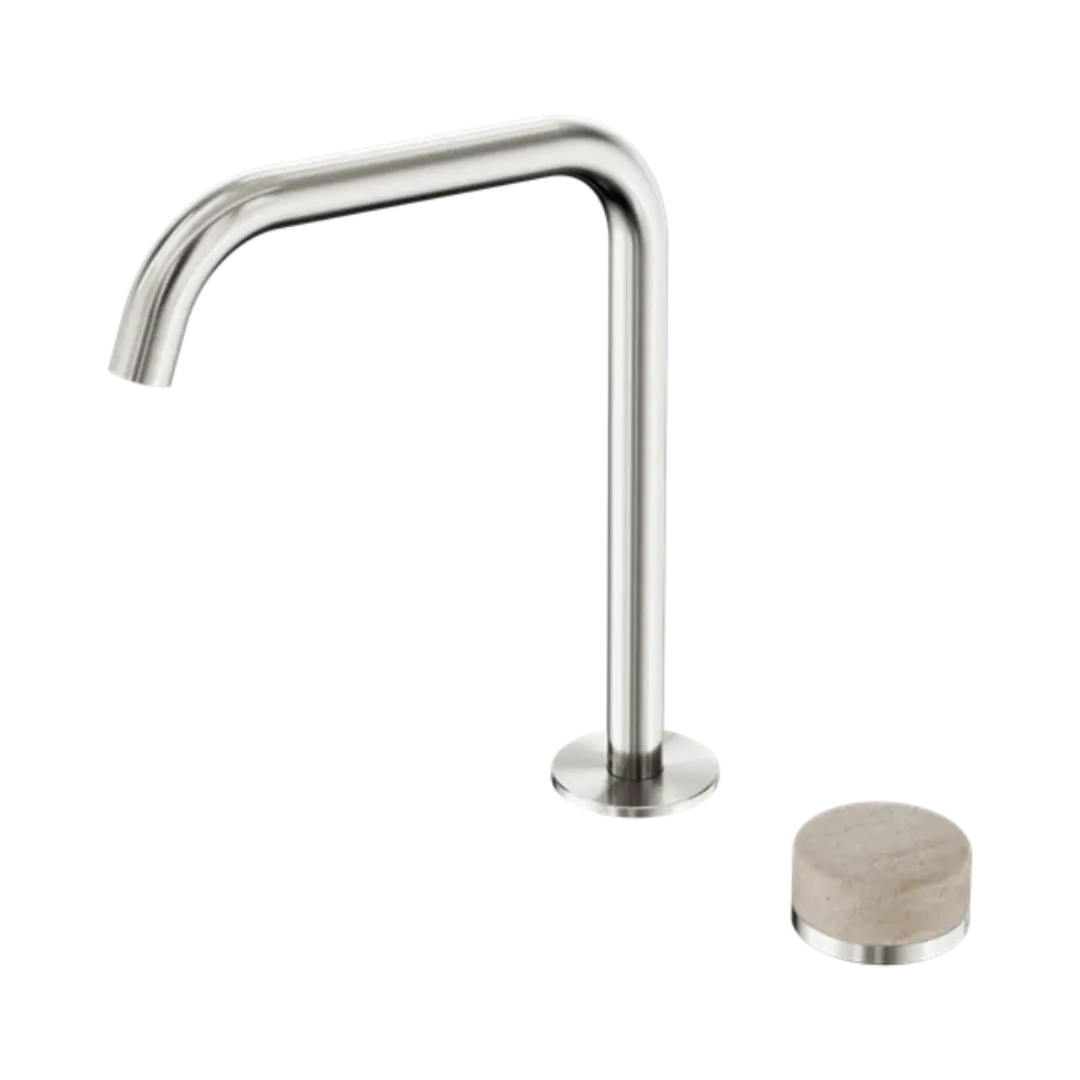 Serenity Progressive Bath/Kitchen Mixer Edge Spout With Rome Travertine ...