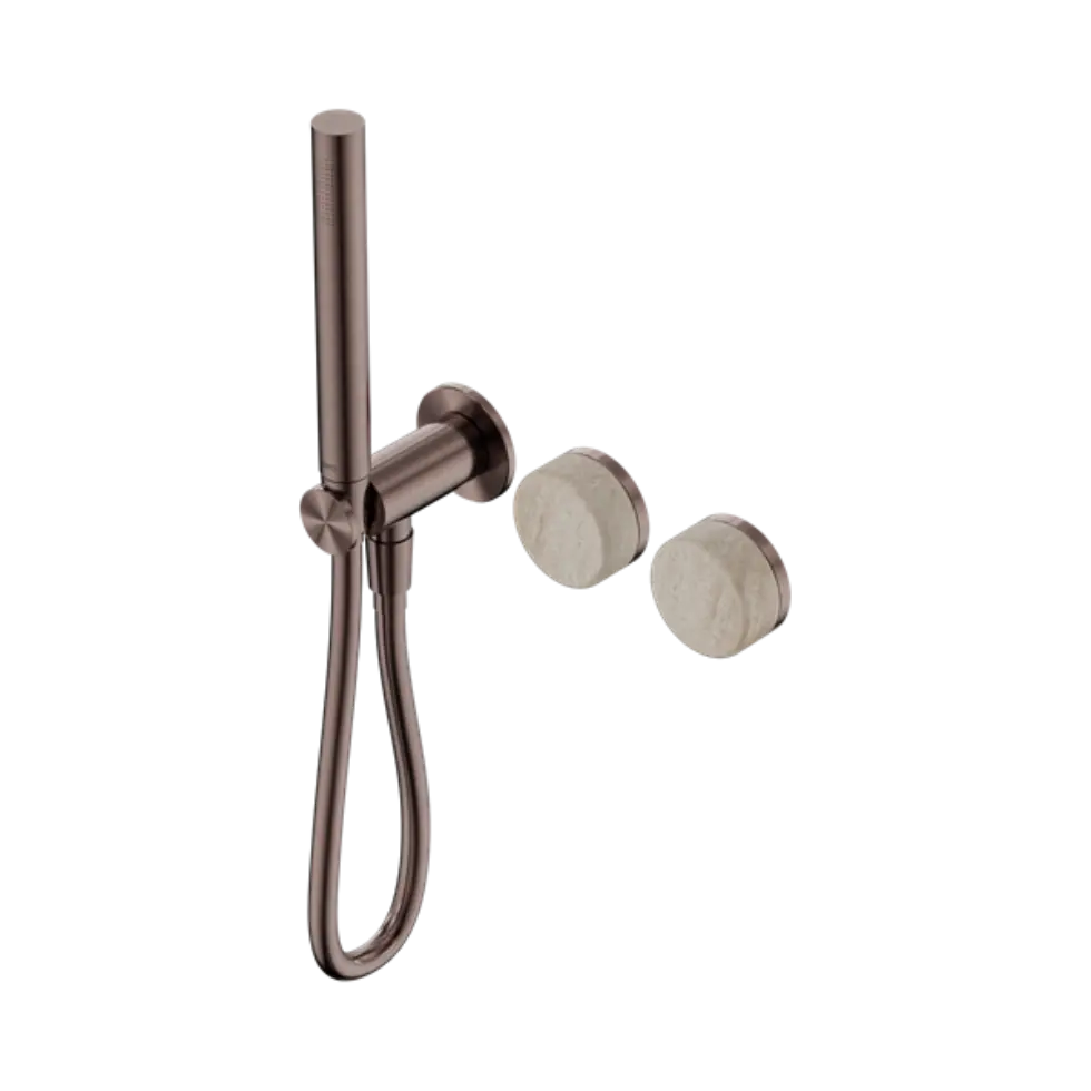Serenity Progressive Shower System With Rome Travertine Handle And Slim ...